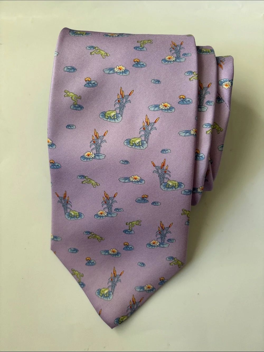 Brooks Brothers Frog  Lavender Silk Tie ~ NWT